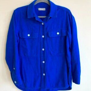 Everlane Vibrant Blue Flannel Button-Up Shirt sz S